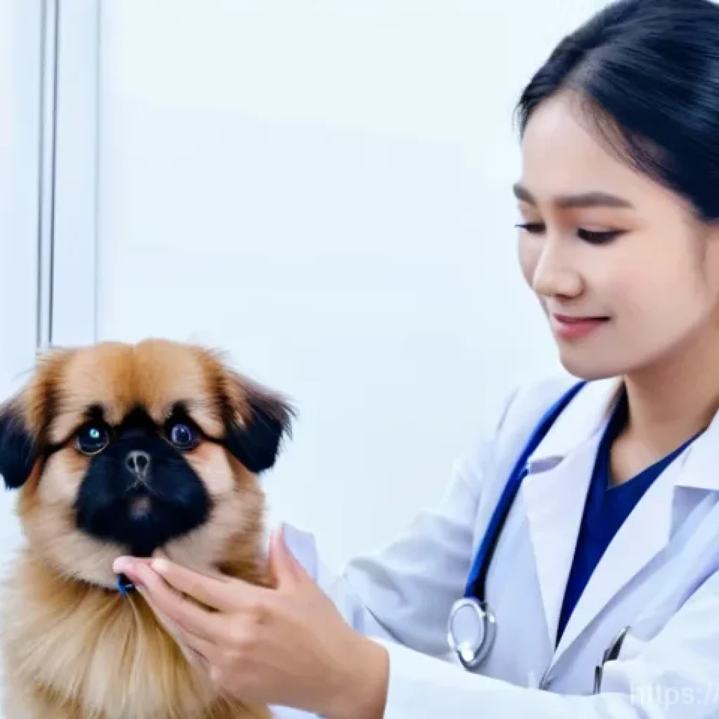 수의사 고객 응대 스킬 - **Prompt:** A compassionate female Thai veterinarian, in her late 30s with kind eyes and a gentle sm...