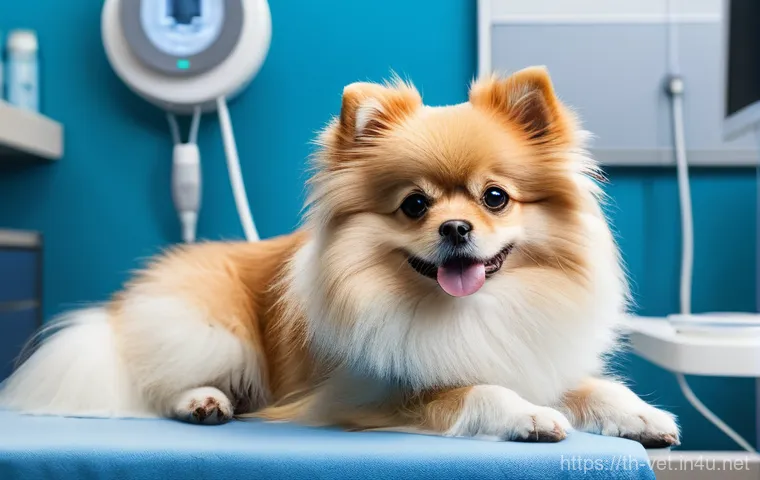 수의학 전공 심화 과목 소개 - Image Prompt 1: Advanced Cardiac Diagnostics for a Beloved Pet** 수의학 전공 심화 과목 소개 - Image Prompt 1: Advanced Cardiac Diagnostics for a Beloved Pet**